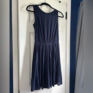 Mossimo pleated sleeveless navy dress XS